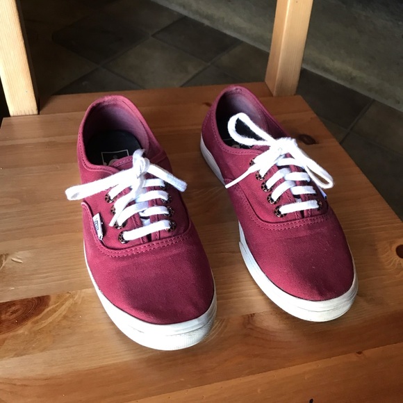 Unisex Burgundy Van’s mens size 4 Leopard printed lace holes white laces - Picture 4 of 6